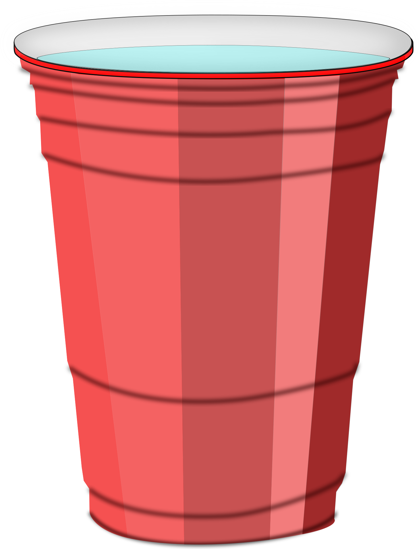 Clipart Clever Cup Of Water Clipart Plastic With Big - Plastic Red Cup Png (1880x2400)