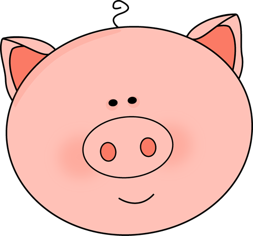 Pig Face Clip Art Image - Pig Face Clipart (500x465)