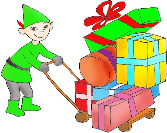 Christmas Decorations - Christmas Elf Clipart (576x468)