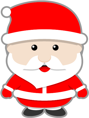 This Cute Santa Claus Clip Art Done In Kawaii-style - Cute Santa Claus Cartoon (500x500)