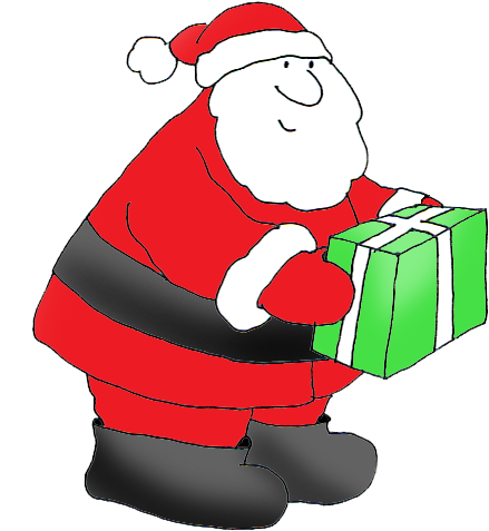Angry Santa Claus - Santa And Presents Clip Art (479x556)