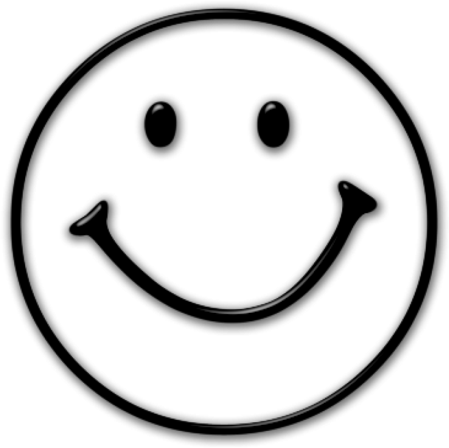 Smiley Face Clip Art Black And White Smiley Face Clipart - Noblest Art Is That Of Making Others Happy (1024x1024)