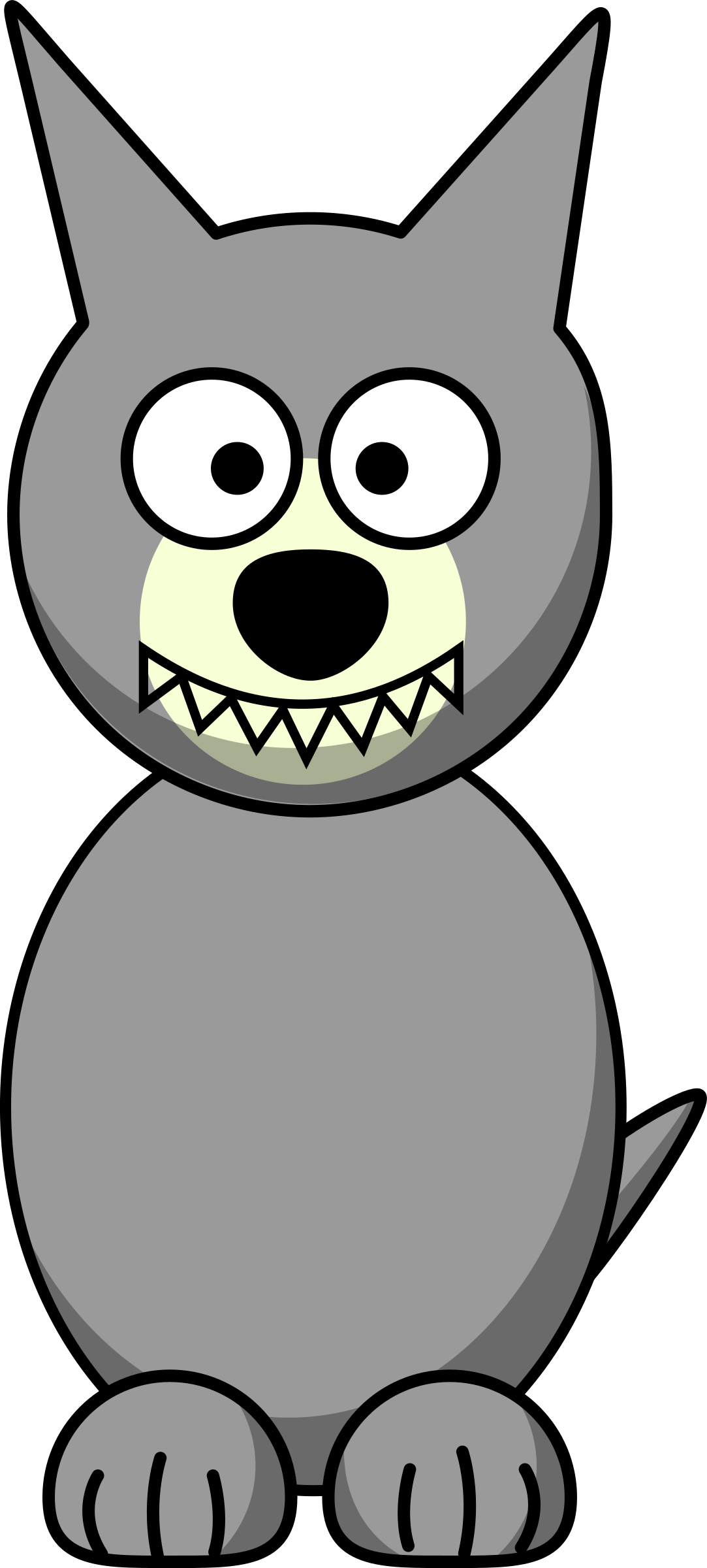 Cartoon Wolf - Cartoon Wolf Clipart (1083x2400)