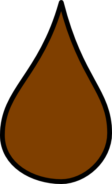 Water Clipart Rain Droplet - Brown Rain Drop Cartoon (366x600)