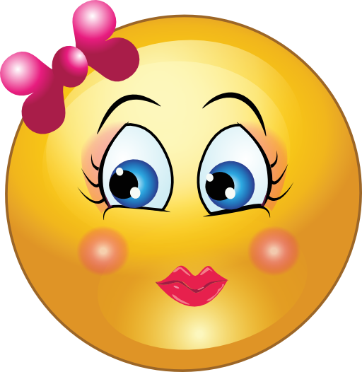 Pretty Girl Smiley Face Clipart - Pretty Clip Art (512x526)