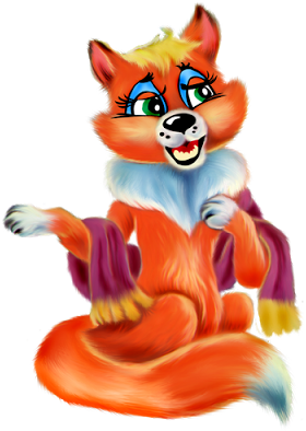Cute Cartoon Fox Clip Art Images On A Transparent Background - Clip Art (400x400)