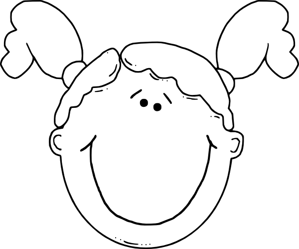 Girl Face Clip Art Free Vector - Girl Face Clip Art (600x501)