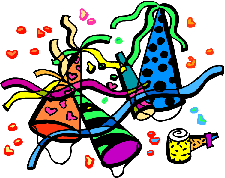 January Clipart Clipartfox - Party Cartoon (750x591)