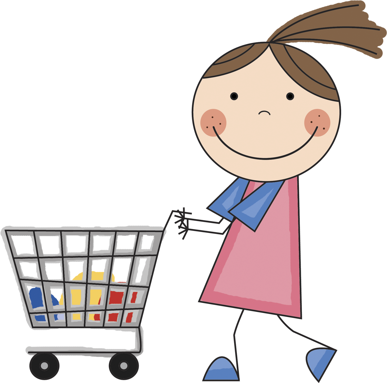 Girl Shopping Clipart Transparent Clipartfox - Scrappin Doodles (1600x1582)