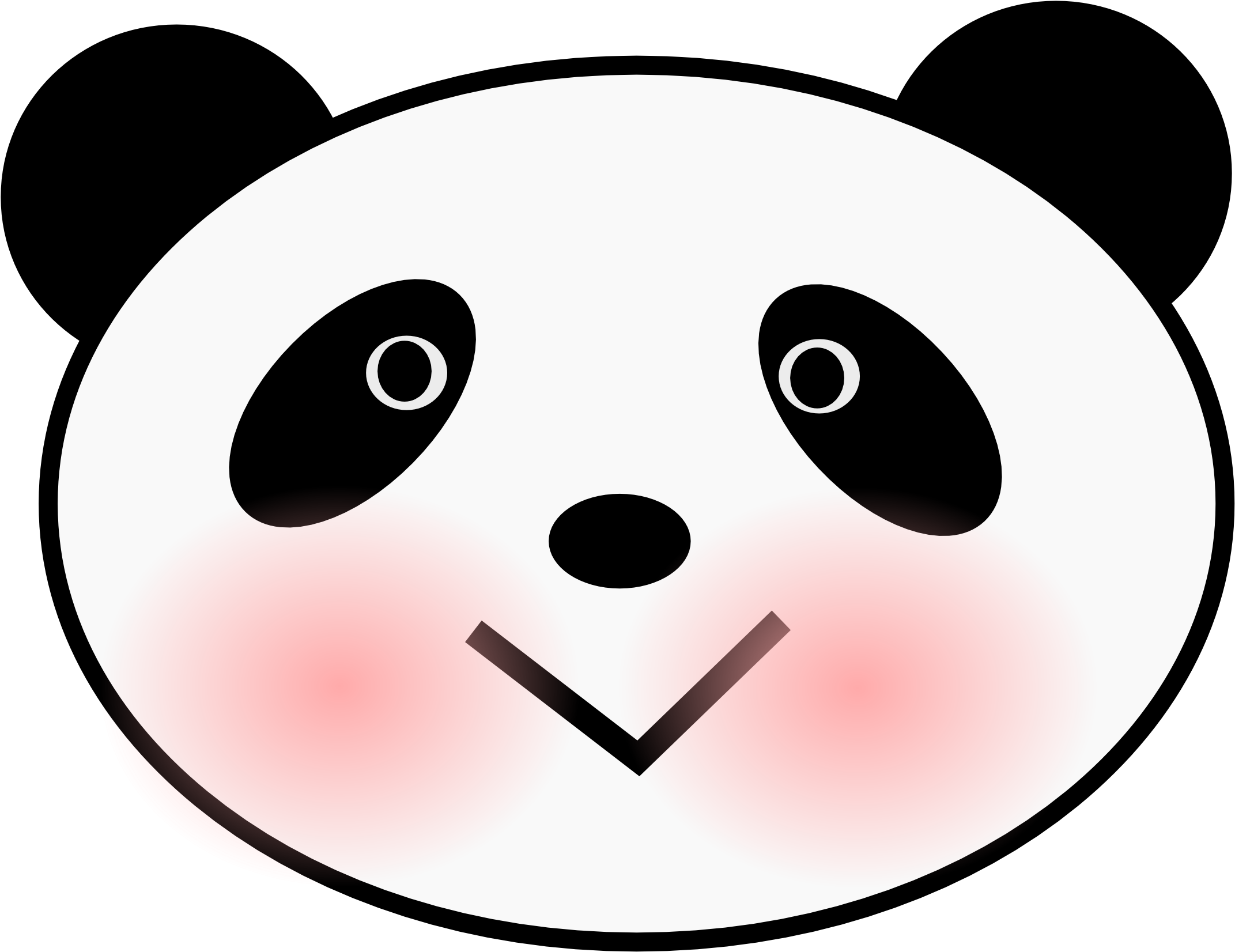 Koala Bear Face Clip Art - Panda Face Clip Art (2555x1717)