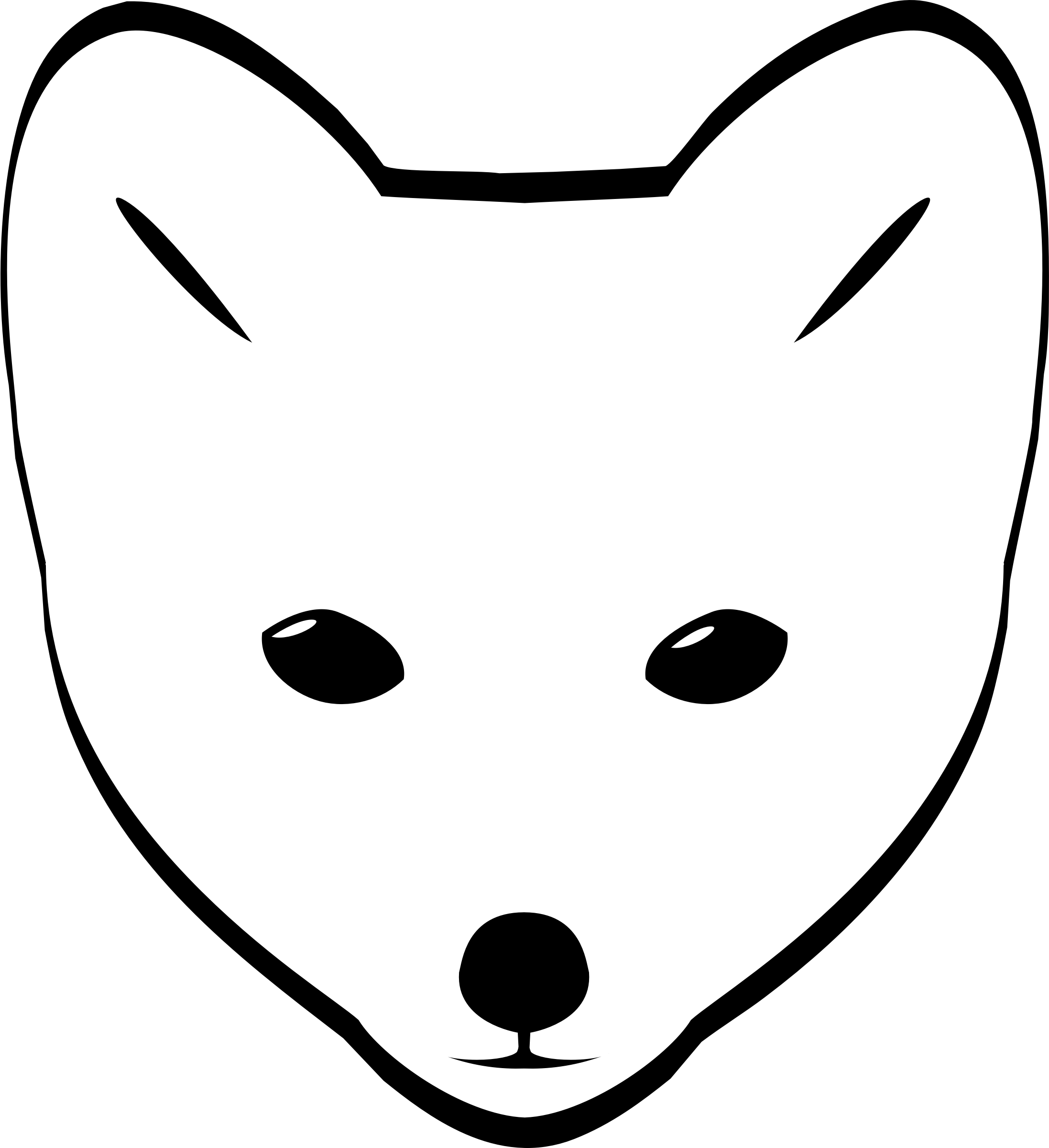 Draw A Arctic Fox Face (2194x2400)