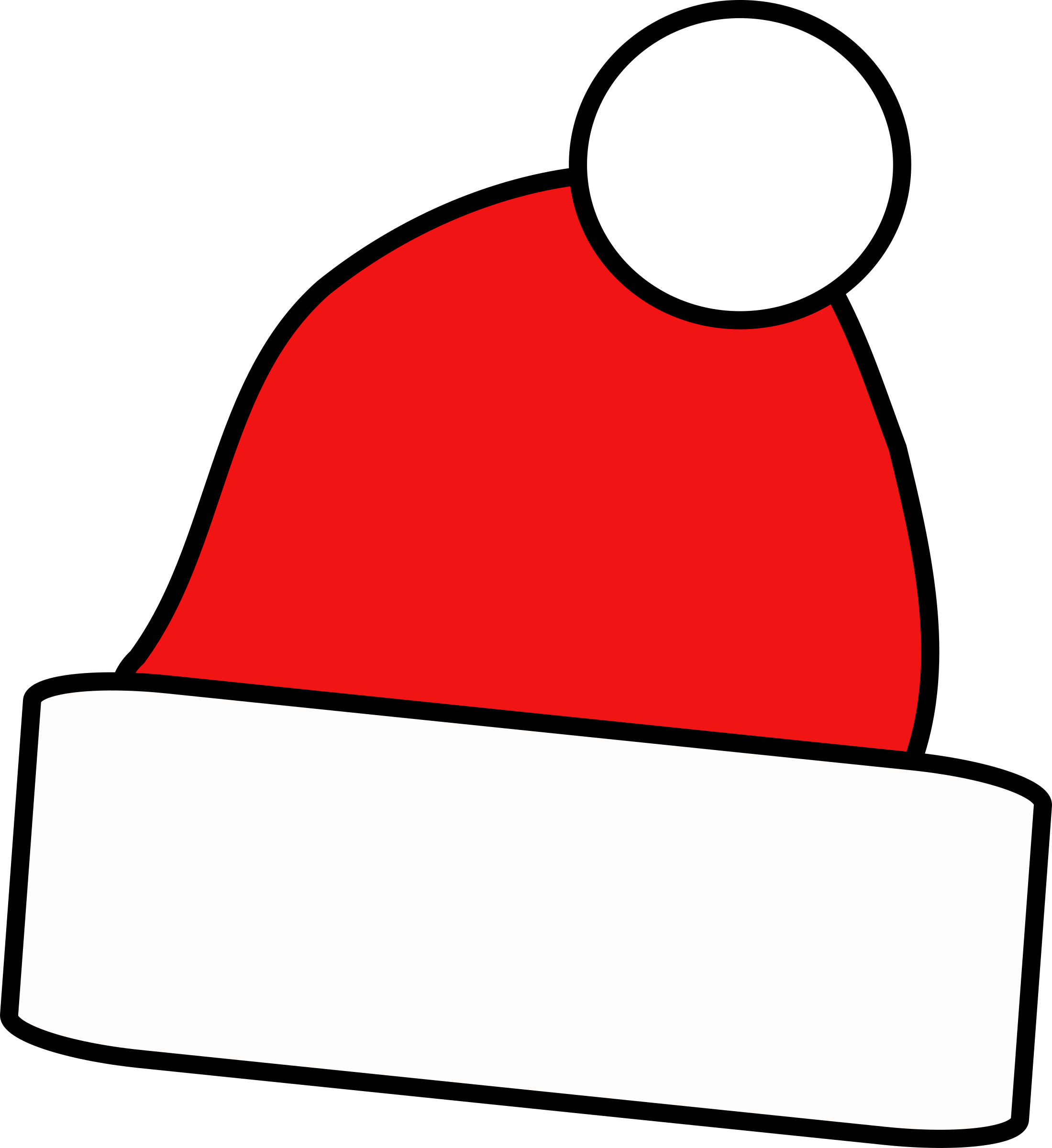 Cap Clip Art For Christmas - Santa Cap Clip Art (2199x2400)
