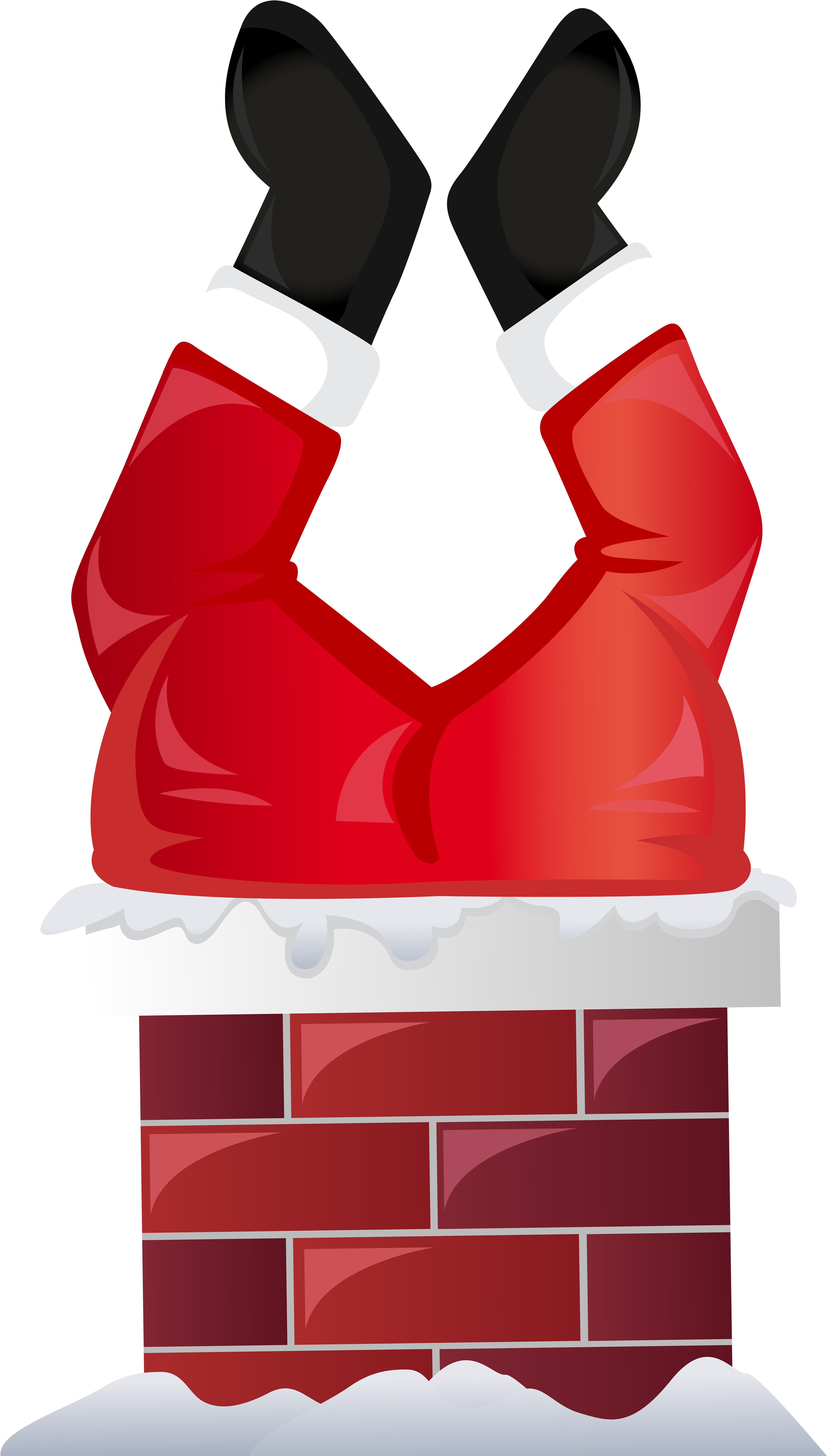 Funny Santa In Chimney Transparent Png Clip Art - Funny Santa Png (4681x8000)