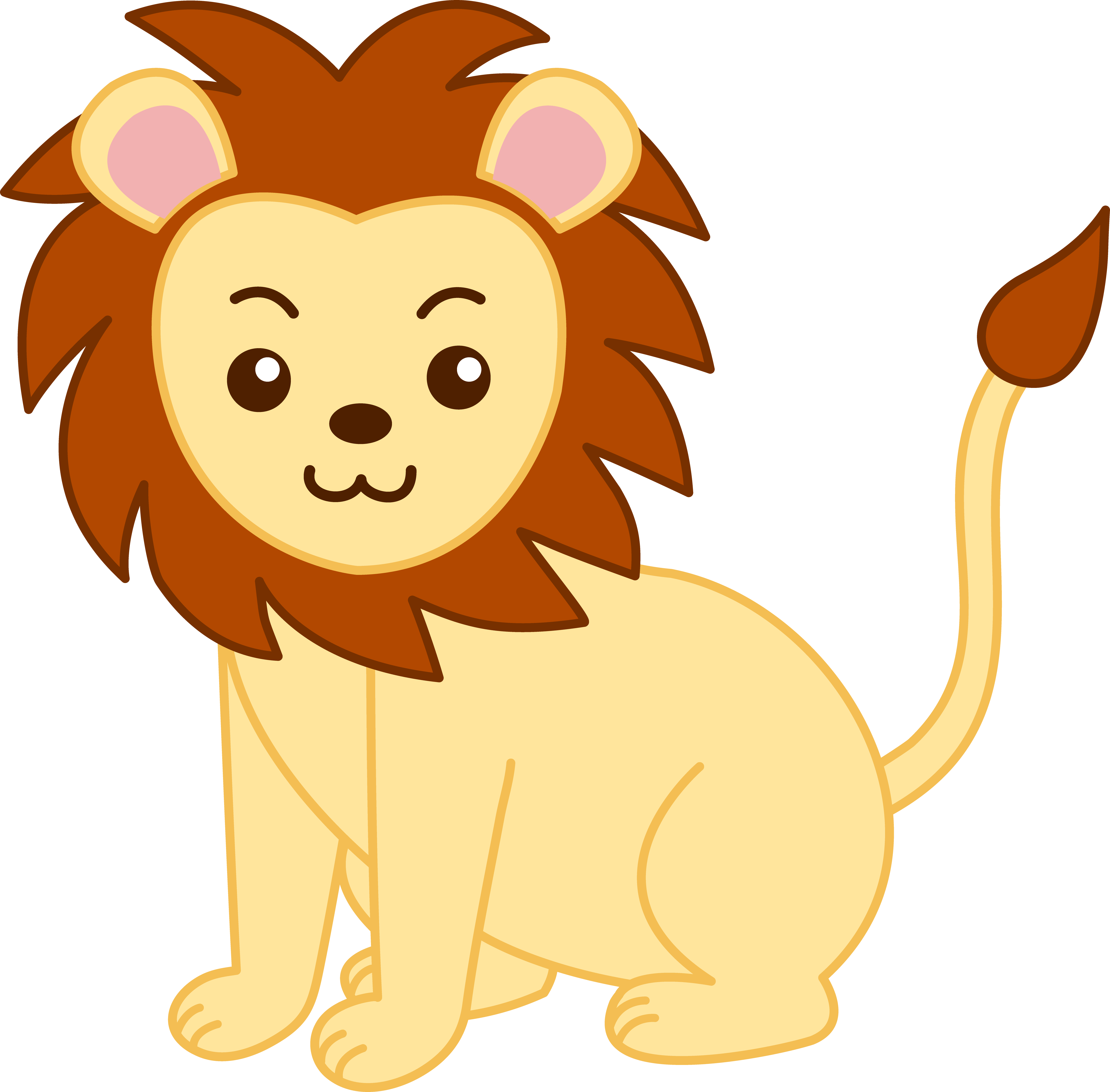 Baby Lion Clipart - Lion Clipart (5171x5087)