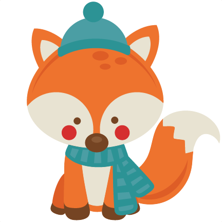 Winter Fox Clipart - Miss Kate Cuttables Winter (432x432)