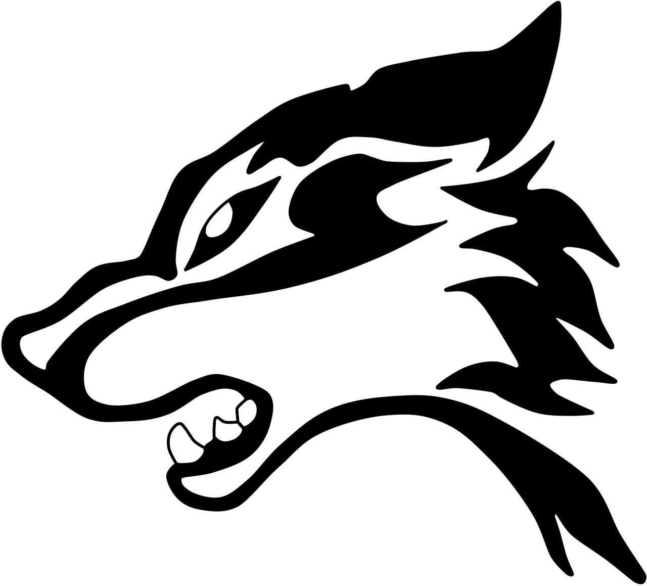 Wolf Clipart Fang - Wolf Fang Png (1280x1159)