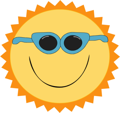 Sun With Sunglasses Clipart Clip Art Clipartfox - Wearing Sunglasses Clipart (400x376)