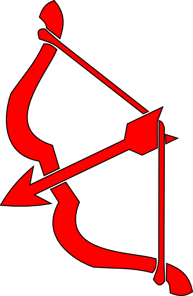 Cupid Bow And Arrow Clip Art (390x596)