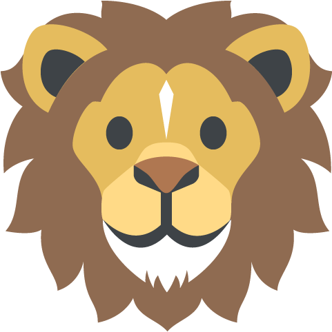 Lion Face Emoji Vector Icon Free Download Vector Logos - Lion Emoji (512x512)