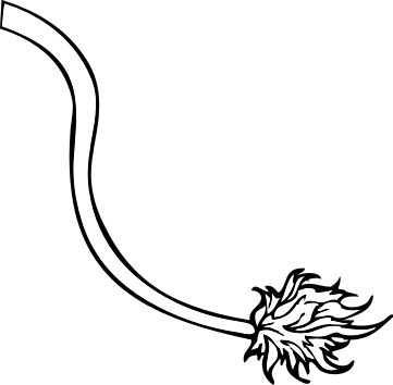 Tails Clip Art Baw Lion 16 R - Tail Clip Art Black And White (361x354)