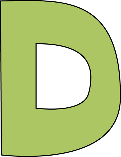 D Clipart - Letter D Clipart (427x550)