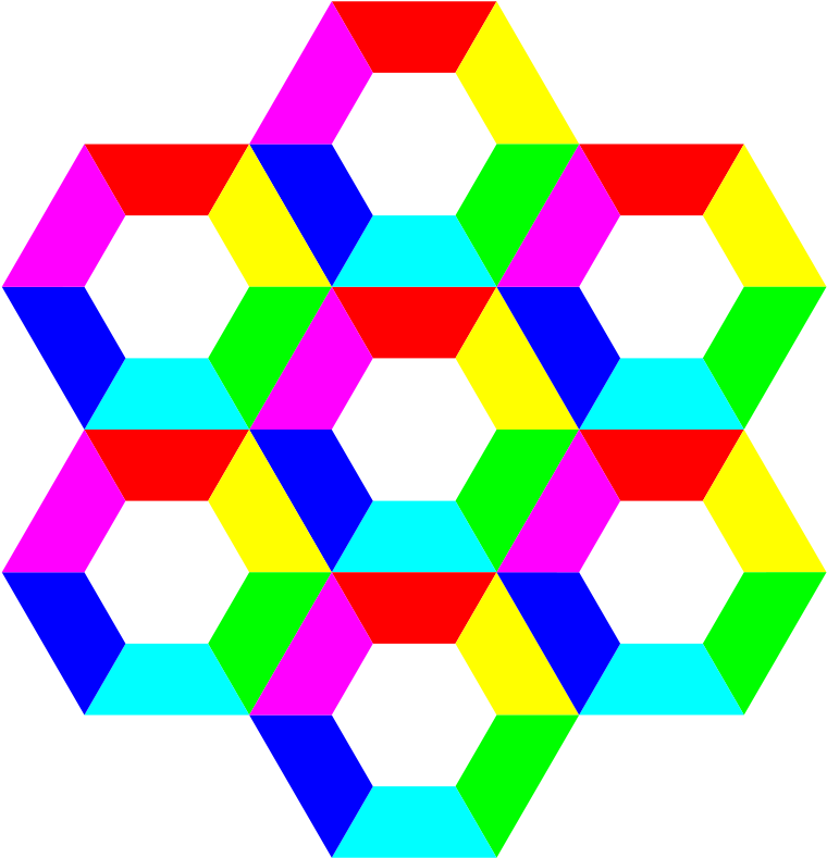 Half - Rainbow - Clipart - Half Hexagon Clipart (900x900)