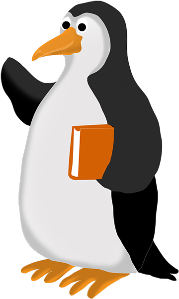 Penguin Clip Art - Penguin Reading Clip Art (386x629)