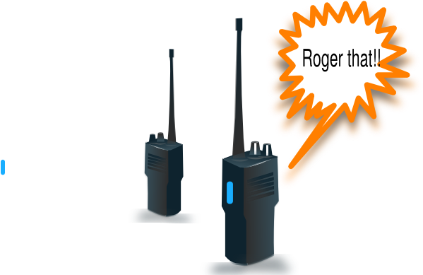 Roger That Closer Clip Art - Walkie Talkie Clip Art (600x403)