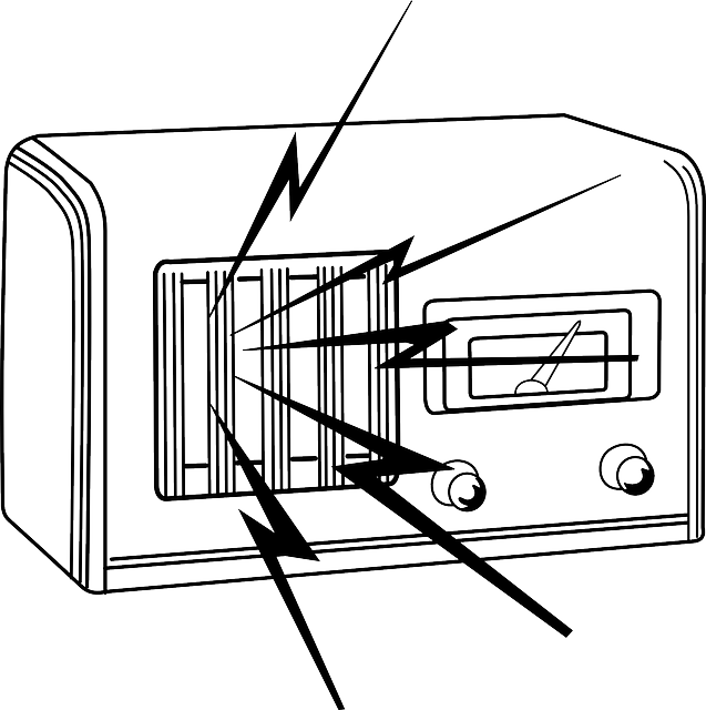 Radio Clip Art Black And White (637x640)