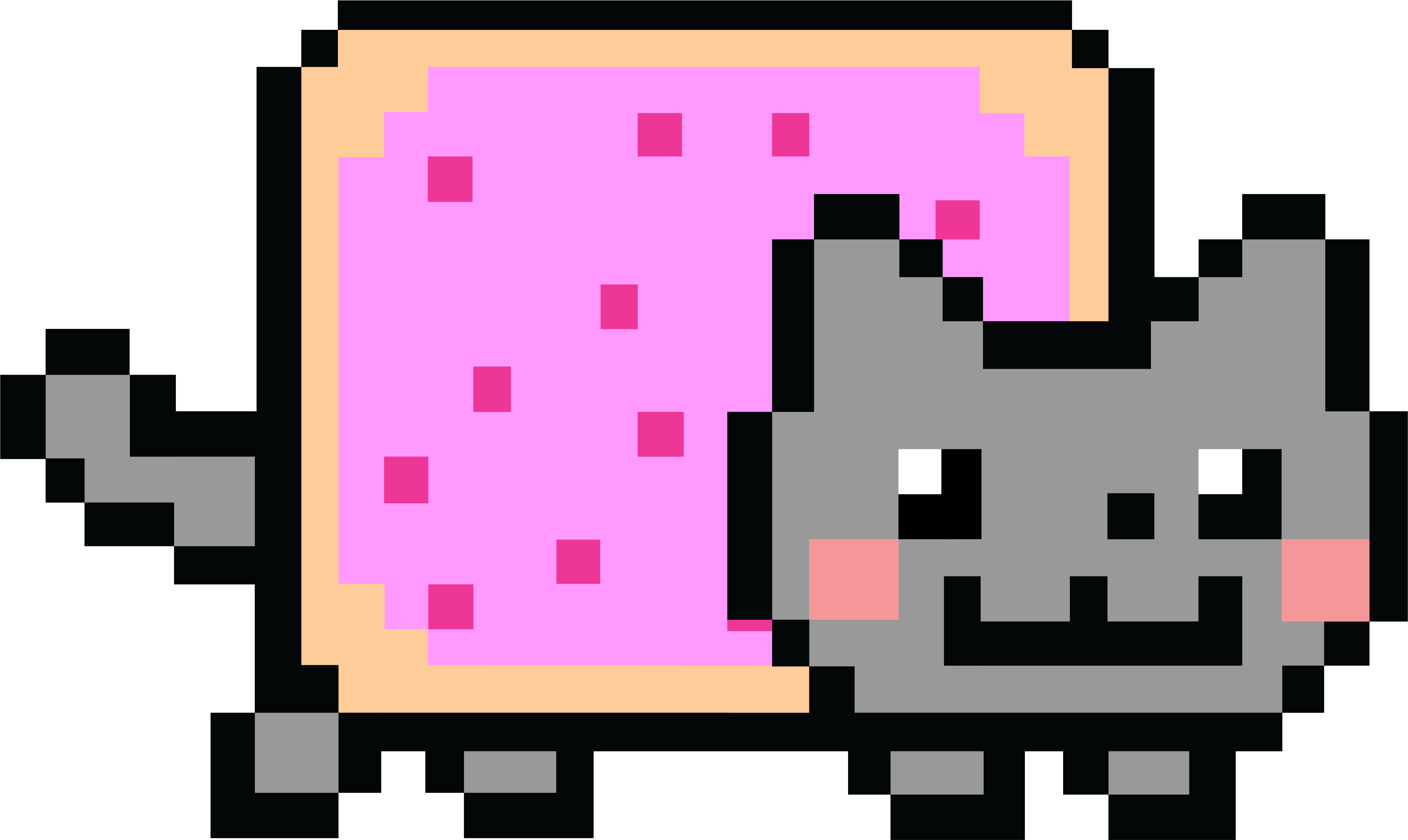 Clip Art Rainbow Cat 8 Bit Clipart Nyan Pencil And - Nyan Cat (5600x3400)