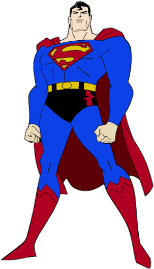 Free Superhero Clipart - Superman Clipart (350x532)