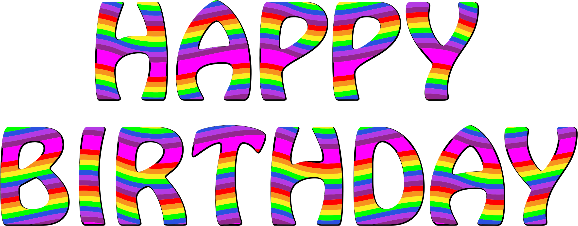 Happy Birthday Png - Happy Birthday Transparent Background (2346x918)