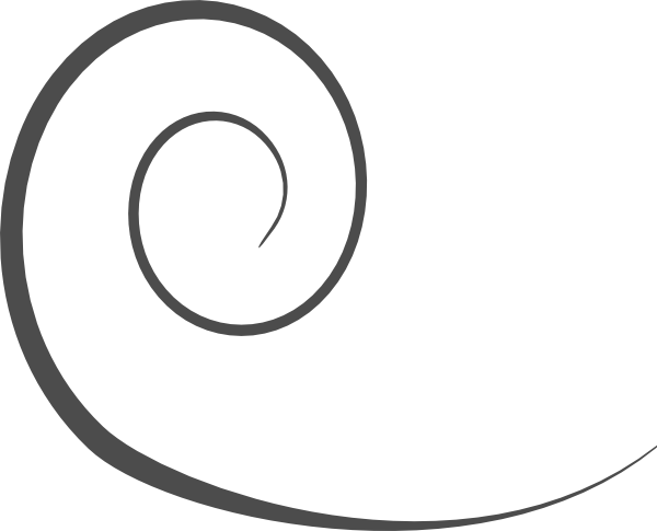 Grey Swirl Clip Art At Clker - Gray Swirly Lines Png (600x485)