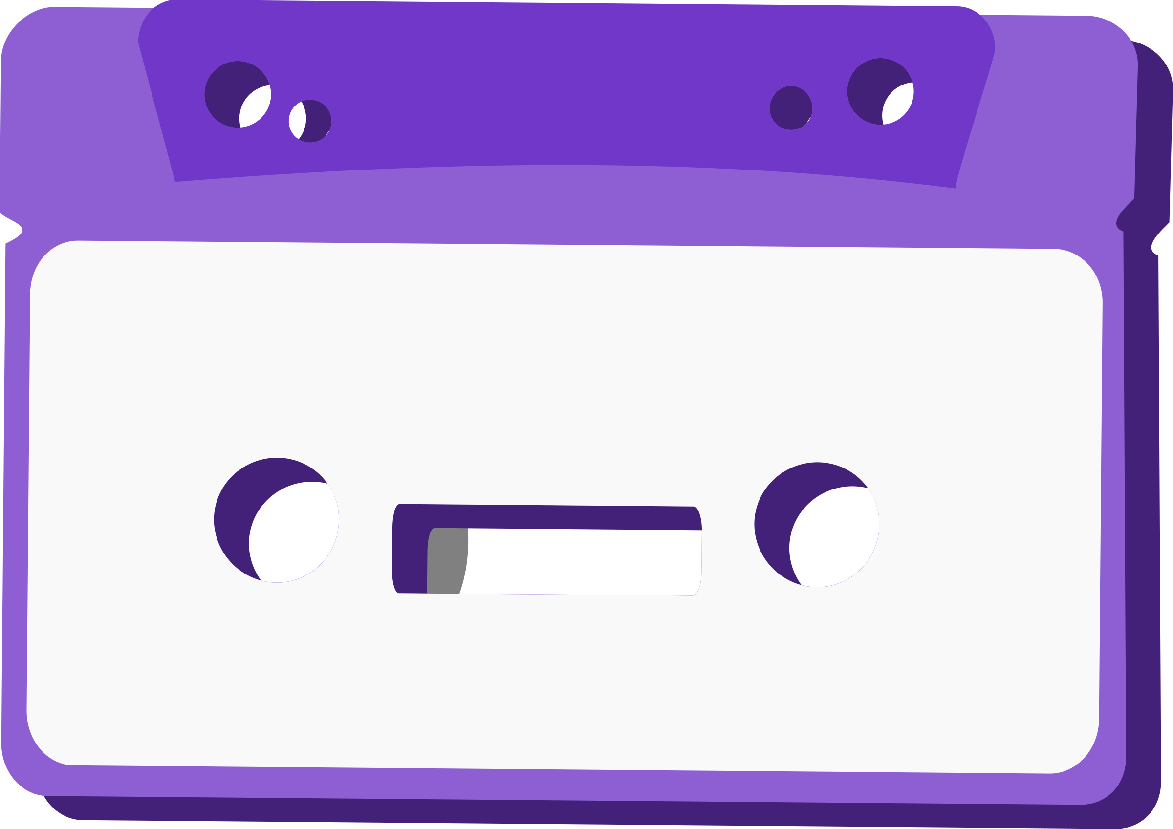 How To Set Use Radio Cassette Svg Vector - Tape Recorder Rectangle (2400x1697)