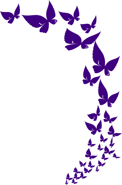 Butterfly Clipart Lavender - Mother's Day Card For Auntie (396x600)