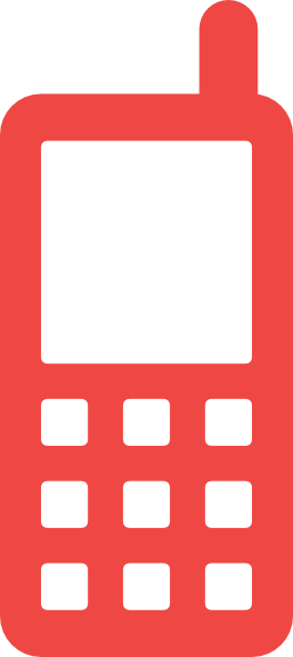 Phone Clipart Red Cell - Clip Art (264x591)