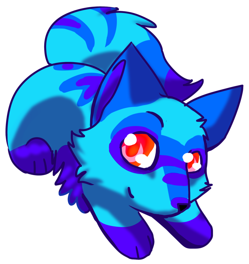 Wolf Clipart Chibi - Blue Wolf Transparent (900x900)