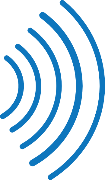 Radio Waves Blue Svg Clip Arts 348 X 595 Px - Radio Waves Clipart (348x595)