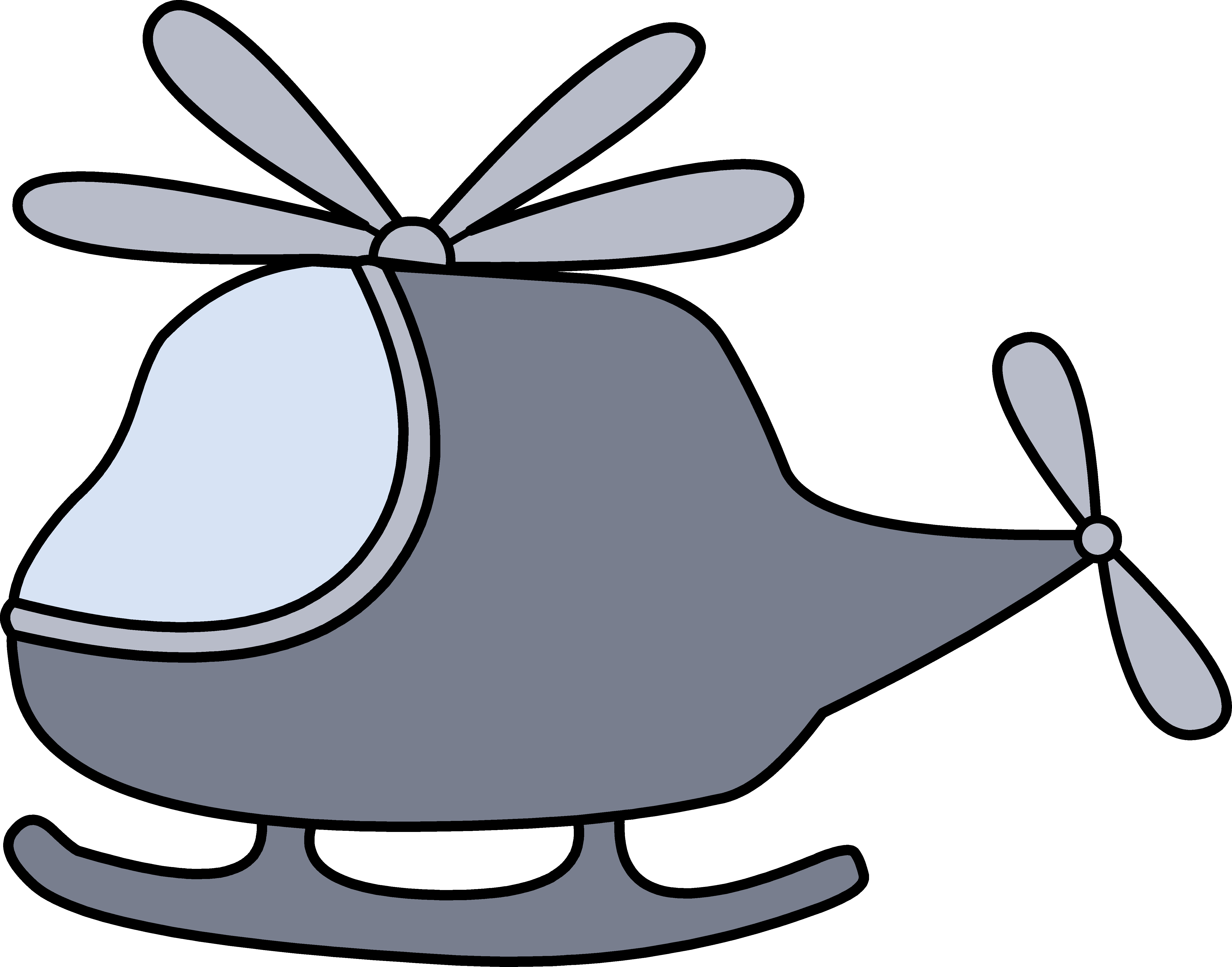 Clipart Whirlybird Little Gray Helicopter Free Clip - Helicopter Clipart (5475x4296)