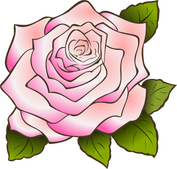 Pink Rose Clip Art At Clker Com Vector Clip Art Online - Pink Rose Clip Art (600x572)
