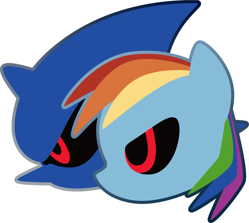 Metal Sonic Clipart Clipartfox - Metal Sonic And My Little Pony (850x763)