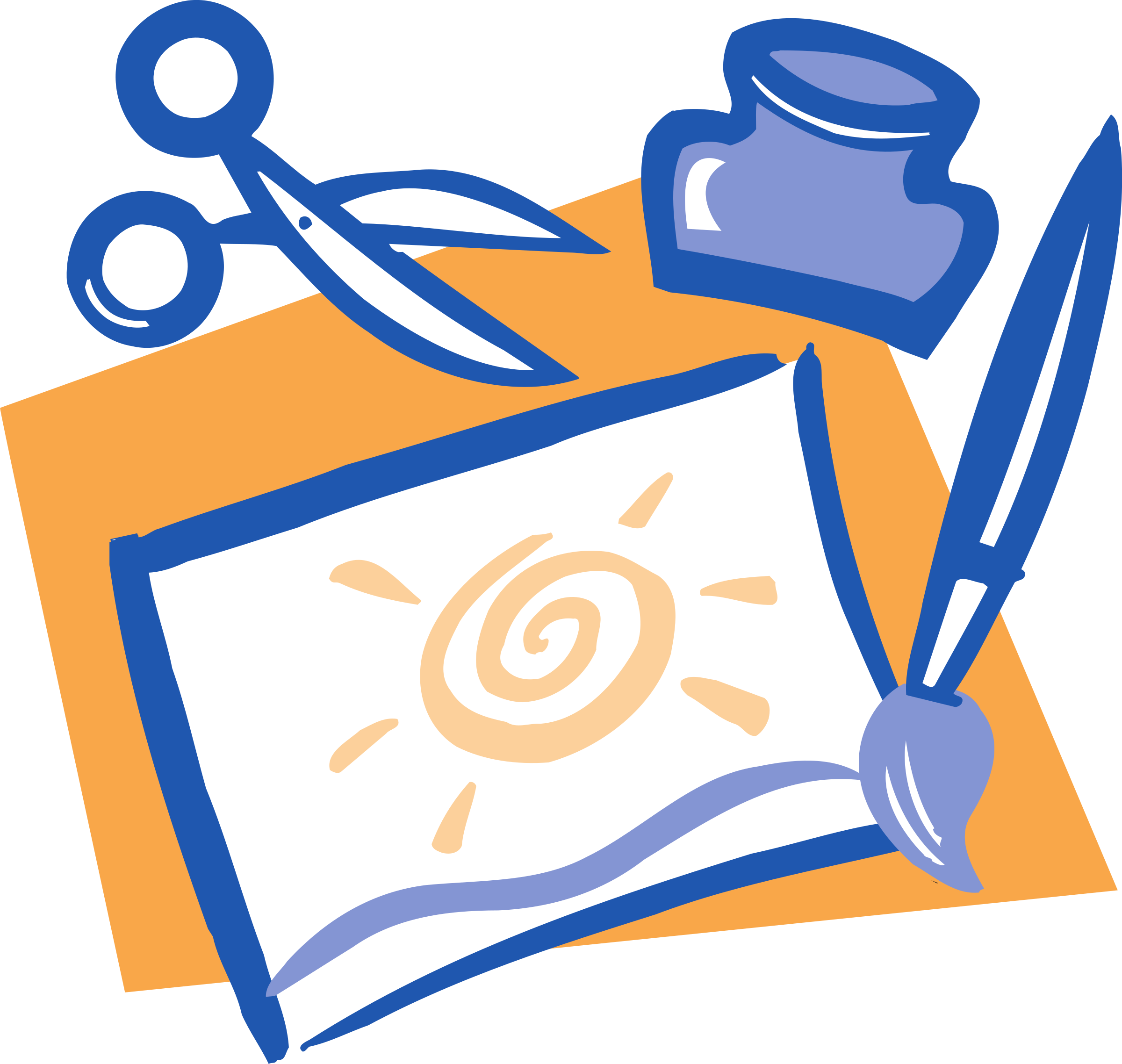 Art Of Cartoon Character - Scissors And Glue (2400x2276)