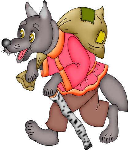 Cartoon Wolf Clip Art Images On A Transparent Background - Волк Из Сказки Теремок (500x500)