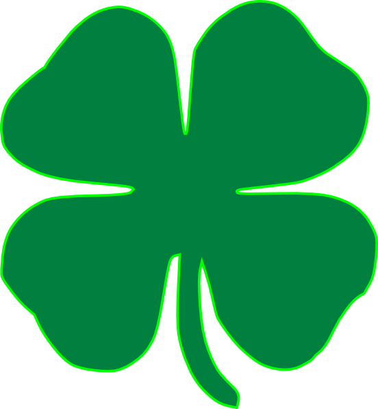 St Patrick's Day Four Leaf Clover (552x597)