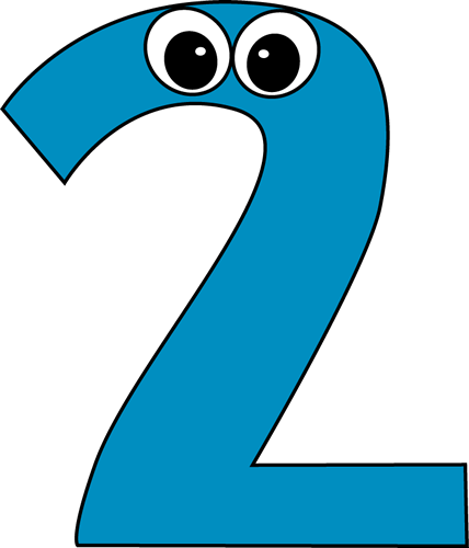 Cartoon Number Two - Two Cartoon Png (428x500)