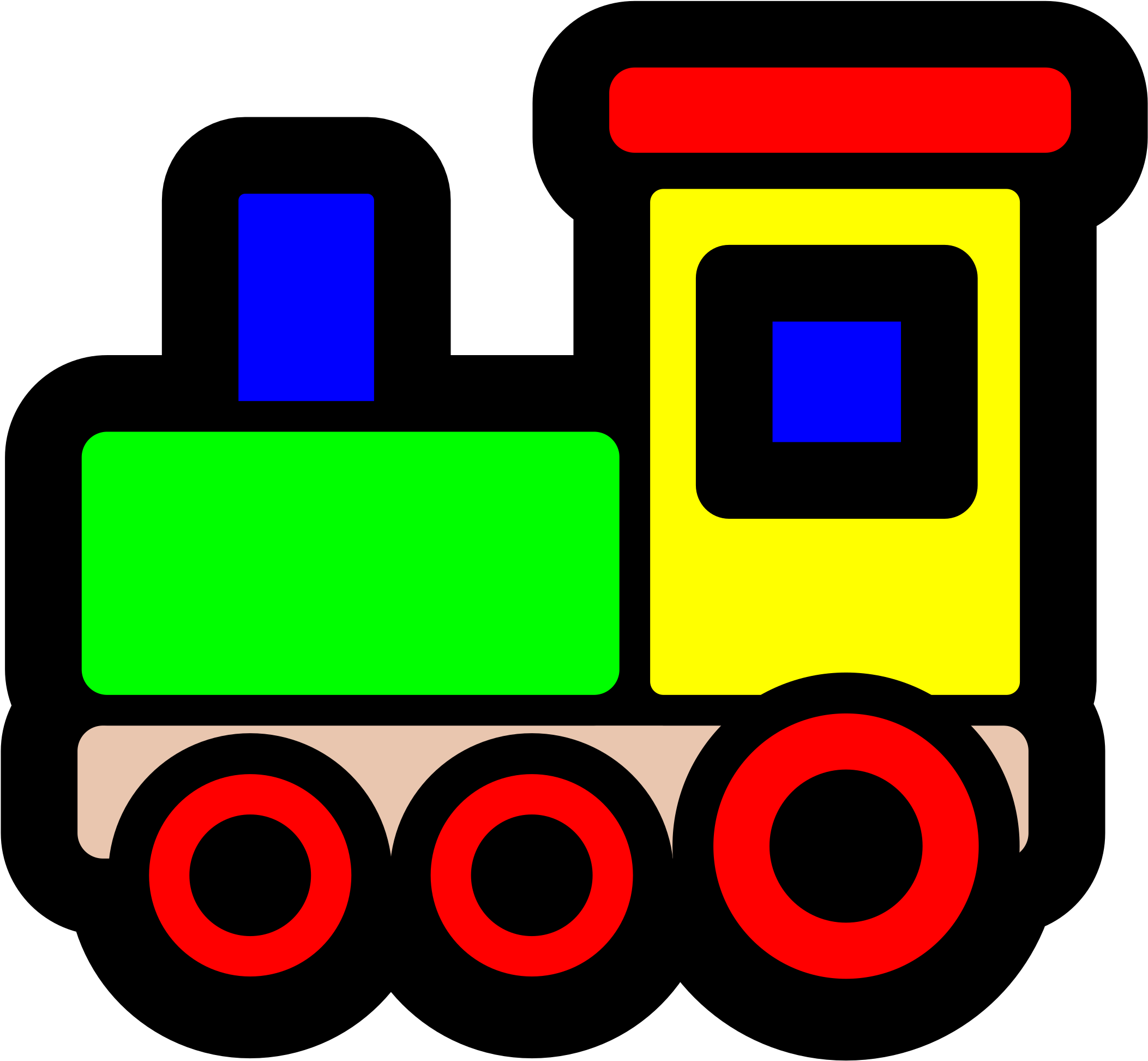 Big Image - Toy Train Clip Art (2400x2400)