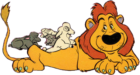 Lambert The Sheepish Lion Clipart - Lambert The Lion Clipart (470x260)