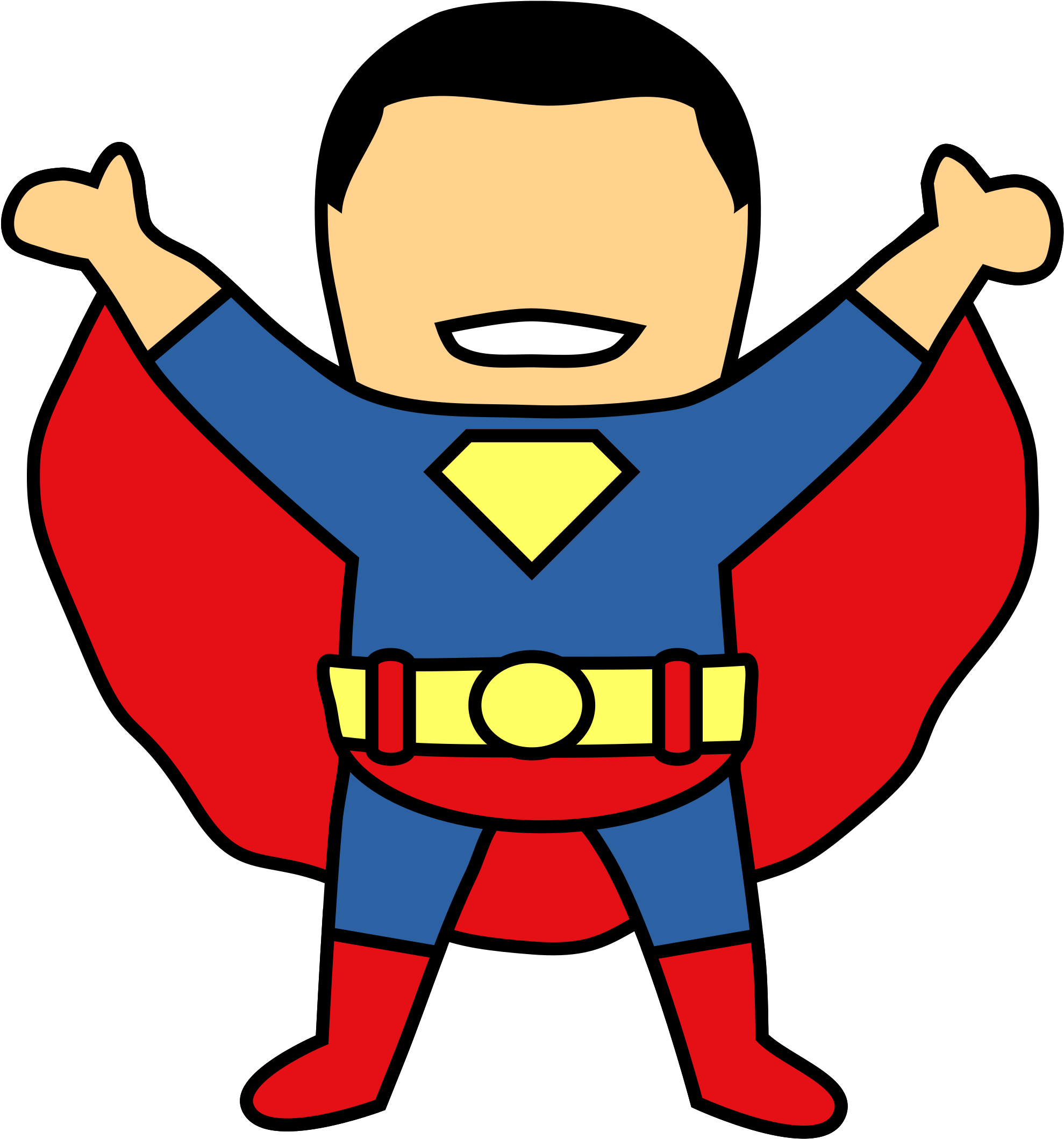 Filesuperman Clipart - Clip Art (2000x2182)