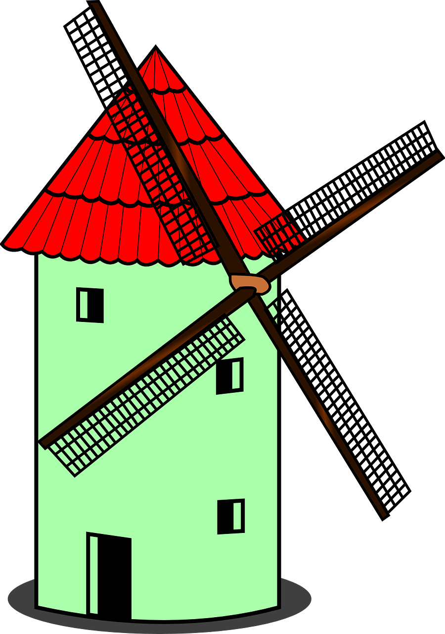 Windmill Dutch Netherlands Wind Energy - Windmill Clipart (900x1280)