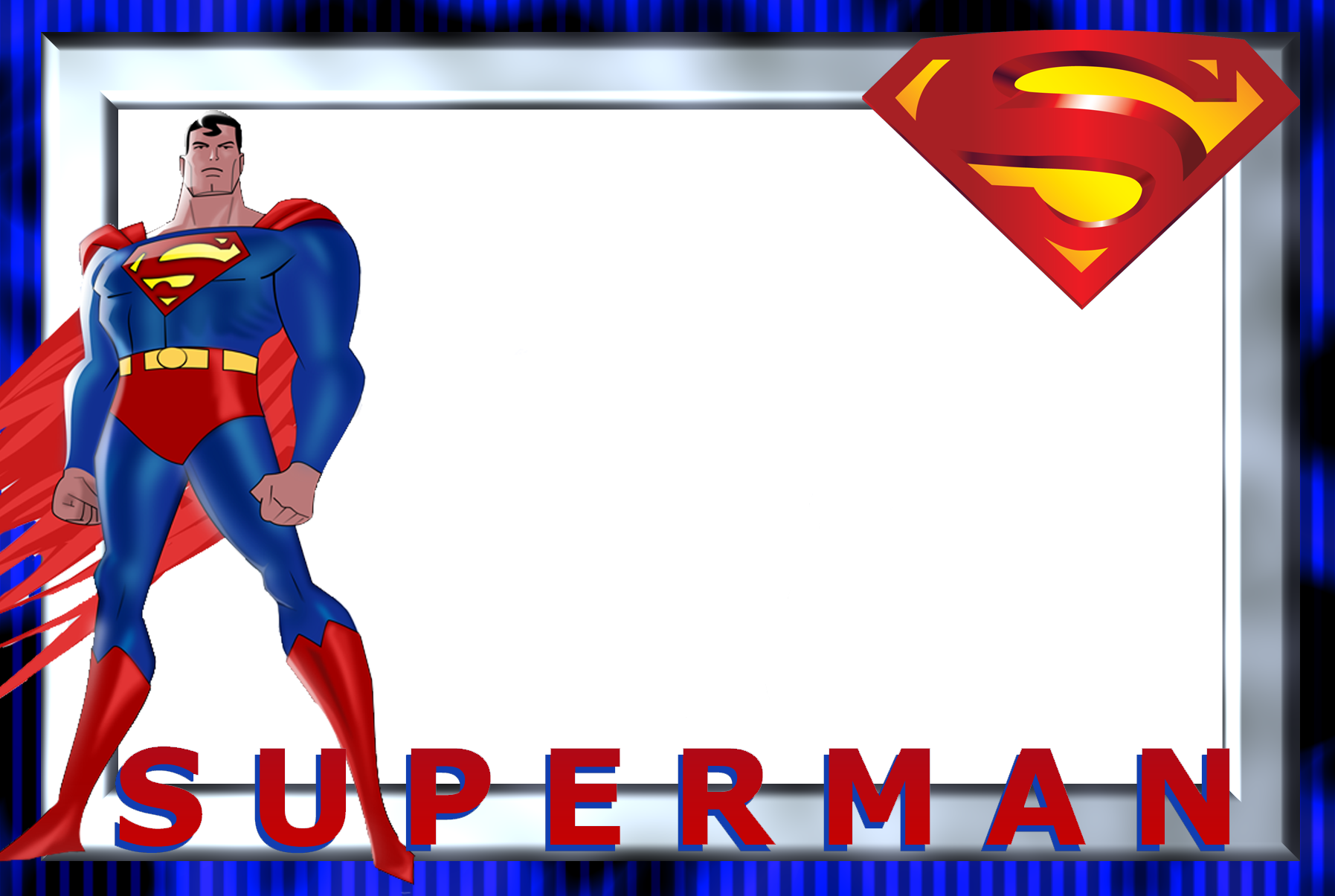 Clark Kent Batman Superman Logo Party Clip Art - Superman Background For Invitation (1795x1205)